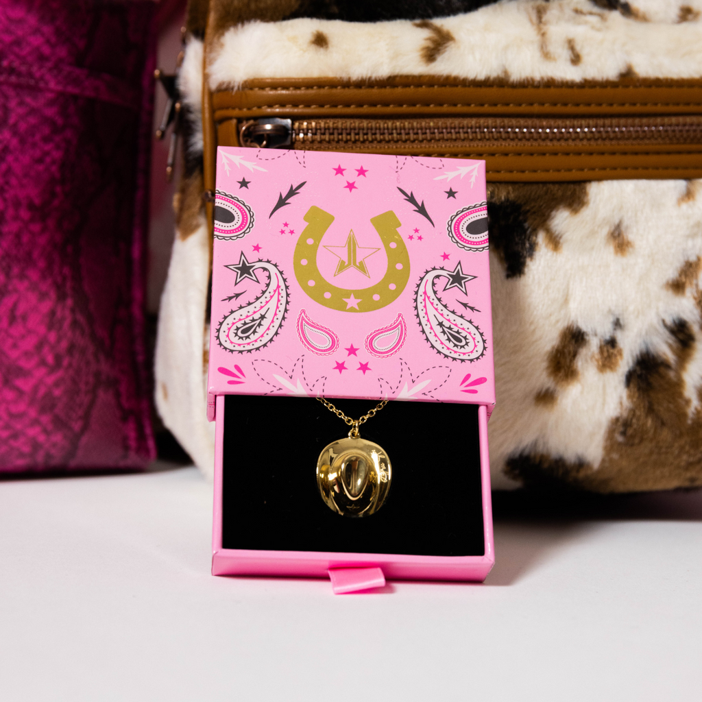 Engraved Cowgirl Hat Necklace